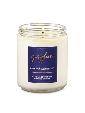 GINGHAM SINGLE WICK CANDLE